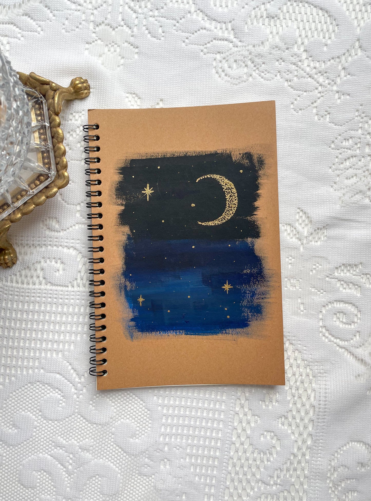 Moon and Stars Spiral Notebook